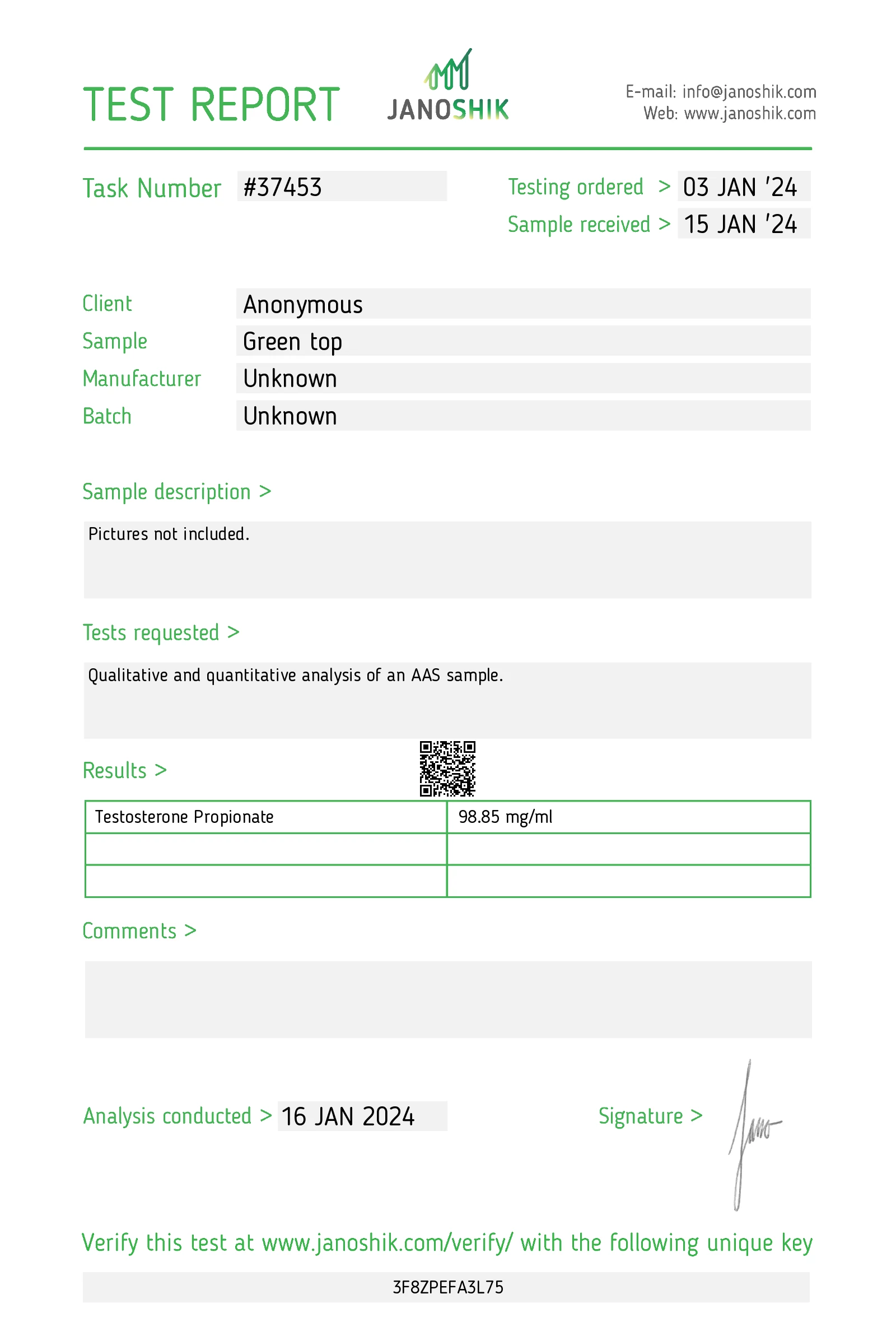 Testosterone Propionate 100